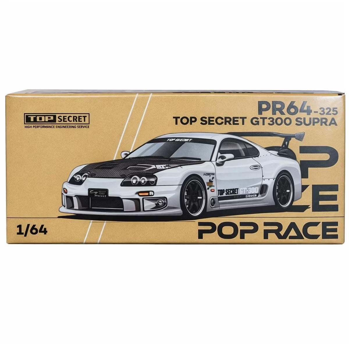 Pop Race Toyota Supra Top Secret G300 Silver Chrome PR-64-325 New 2026 - House of Cars Virginia