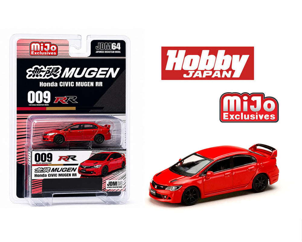 Hobby Japan 1:64 Honda Mugen Civic RR (FD2) – Milano Red – Mijo Exclusives