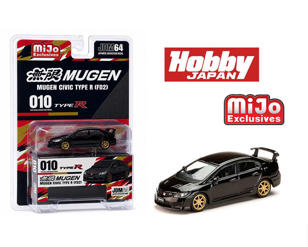 Hobby Japan 1:64 Honda Mugen Civic Type R (FD2) – Crystal Black Pearl – Mijo Exclusives