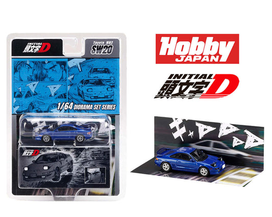 Hobby Japan 1:64 Initial D Diorama Set Series Toyota MR2 (SW20)/Initial D Kai Kogashiwa VS Takumi Fujiwara