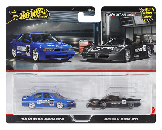 Hot Wheels 1:64 Car Culture Premium 2-Car Set ’94 Nissan Primera & Nissan R390 GT1 - House of Cars Virginia