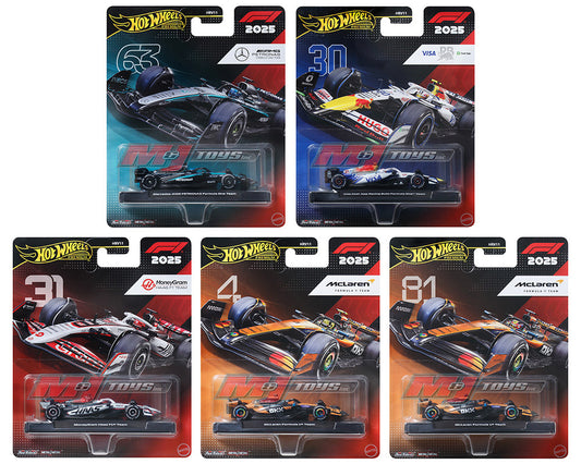 (Preorder) Hot Wheels 1:64 F1 2025 Racing Premium J Assortment Box of 8 cars