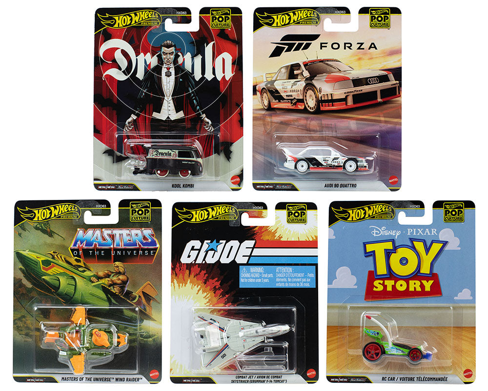 Hot Wheels 1:64 Pop Culture R Case 2026 Assortment (Set of 5, order 2 sets for sealed case)