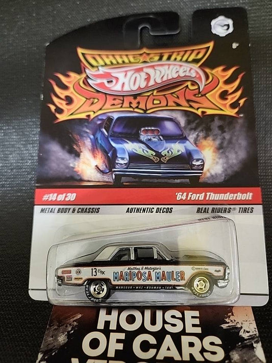 Hot Wheels Drag Strip Demons Mariposa Mauler '64 Ford Thunderbolt 1:64 Dragster - House of Cars Virginia