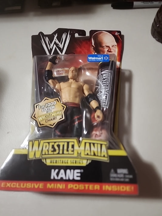 RARE WWE Kane Wrestlemania XX Heritage Series Walmart Exclusive 2010 Figure with mini poster - House of Cars Virginia