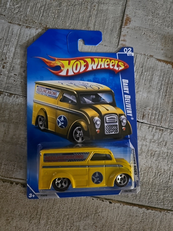 2009 Hot Wheels Dairy Delivery Modified Rides 2/10 #158/190 Yellow Body Mainline - House of Cars Virginia