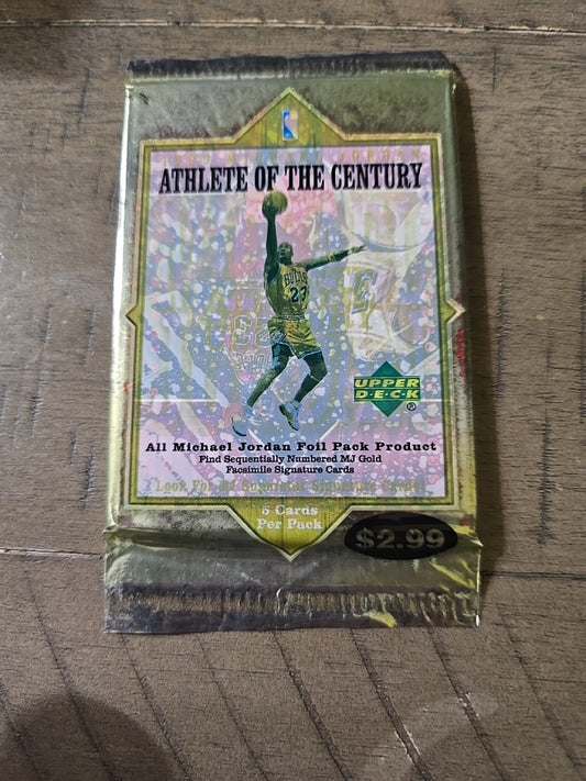 1999-00 Michael Jordan Upper Deck Pack Athlete Of The Century Factory Sealed - House of Cars Virginia