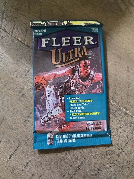1998-99 Fleer Ultra Factory Sealed Hobby Pack! Kobe Jordan, Nowitzki Carter RCs! - House of Cars Virginia