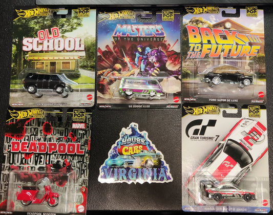 2025 Hot Wheels Pop Culture (1 set) - House of Cars Virginia