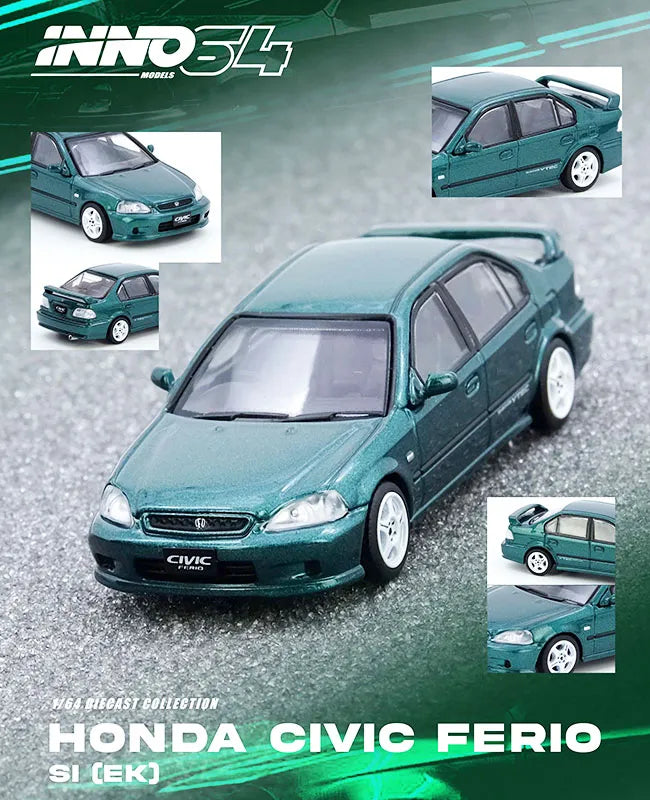 INNO64 1:64 Honda Civic Ferio Si (EK) – Green