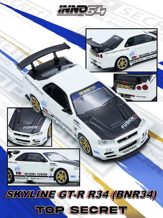 INNO64 1:64 TOP SECRET (R34) GT-R – White