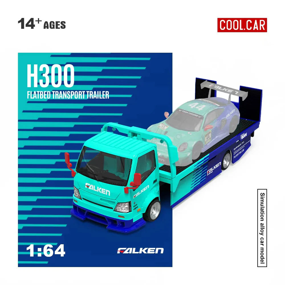 Cool Car 1:64 Hino H300 Transport Trailer - Falken Livery C