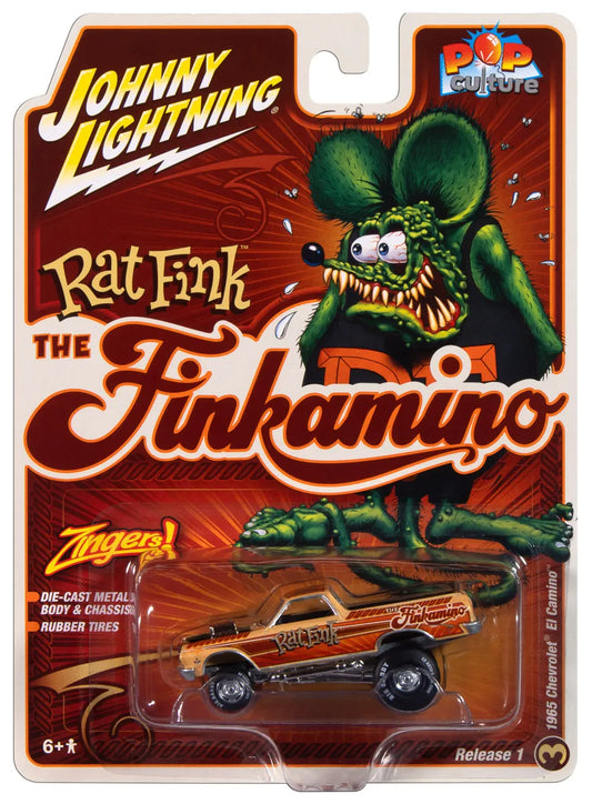 1:64 Rat Fink 1965 Chevy El Camino Zinger – JLSP411/GOLD Johnny Lightning - House of Cars Virginia