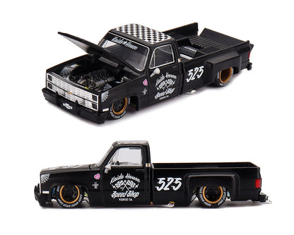 (Preorder) Kaido House x Mini GT Chevrolet Silverado Dually Hot Rod V1 – Flat Black - House of Cars Virginia