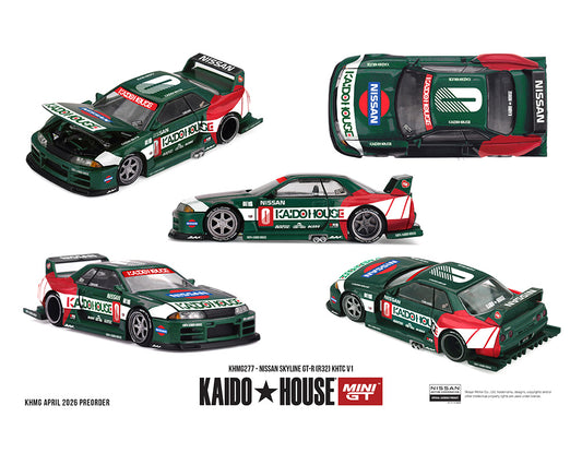 (Preorder) Kaido House x Mini GT Nissan Skyline GT-R (R32) KHTC V1 – Green - House of Cars Virginia