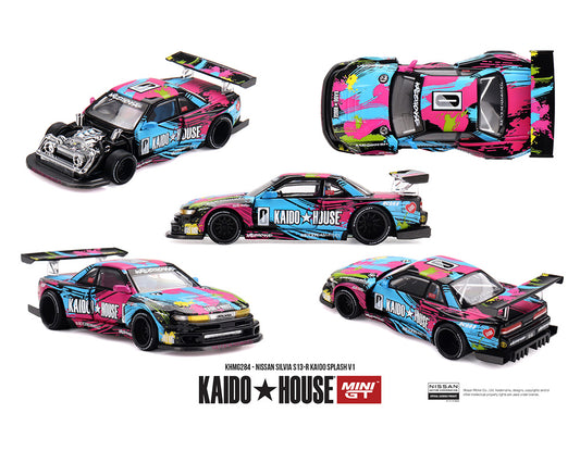 (Preorder) Kaido House x Mini GT 1:64 Nissan Silvia S13-R Kaido Splash V1- Limited Edition