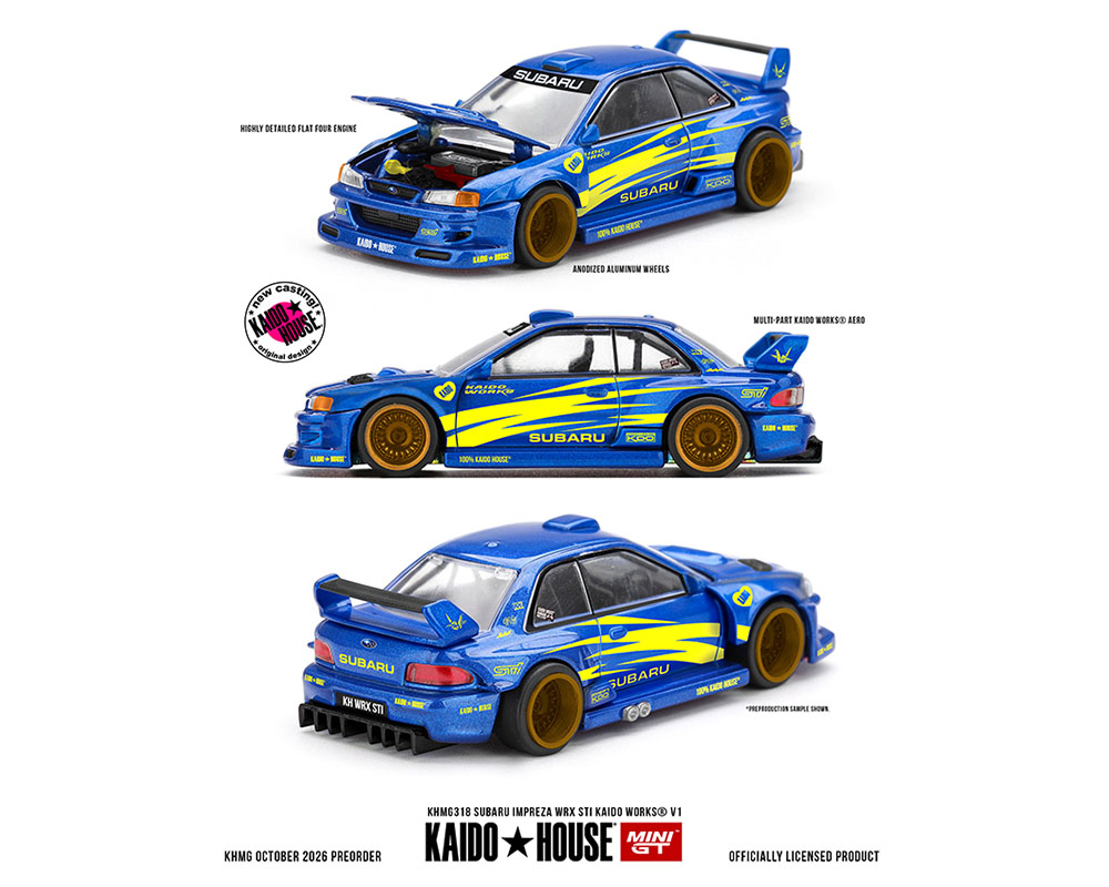 (Preorder) Kaido House x Mini GT Subaru Impreza WRX STI KAIDO WORKS V1 – Blue