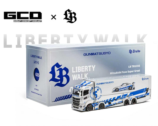 (Preorder) GCD 1:64 LBWK Mitsubishi Fuso Super Great Transporter TAS Special – Silver- Special Edition