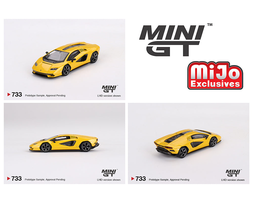 Mini GT Lamborghini Countach LPI 800-4 1:64 – New Giallo Orion #733 - House of Cars Virginia
