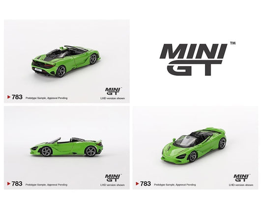 Mini GT McLaren 750S Spider 1:64 - Mantis Green #783 - House of Cars Virginia
