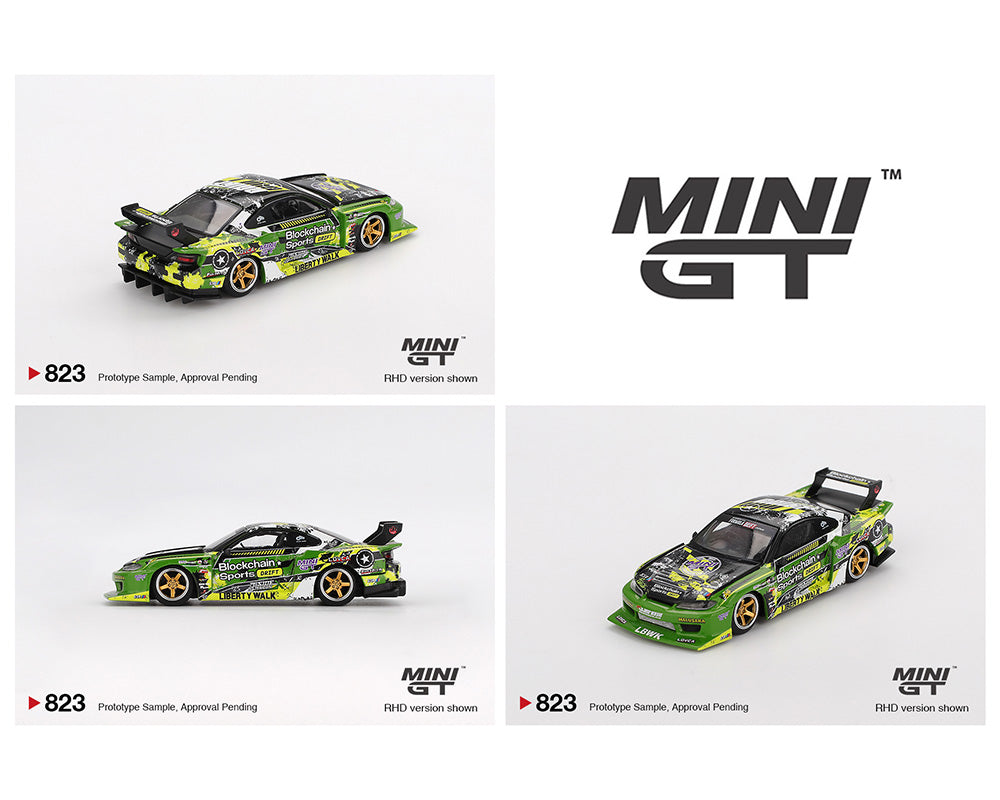 Mini GT 1:64 Nissan LB-Super Silhouette S15 SILVIA #555 V2 2024 – Green – Formula Drift Japan