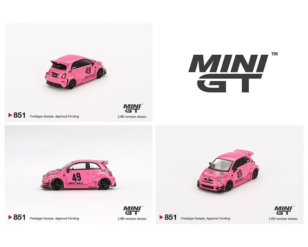 Mini GT 1:64 ABARTH 595 LB-WORKS x Abas Works – Pink