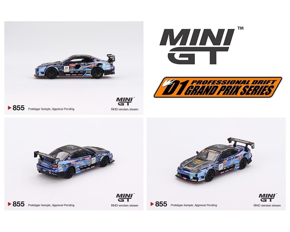 Mini GT 1:64 Japan Exclusive Nissan Silvia (S15) D-MAX #70 D-MAX Racing 2023 D1 Grand Prix Limited Edition