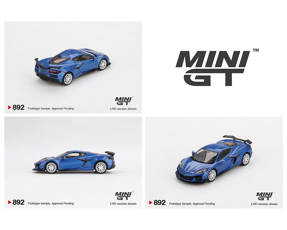 Mini GT 1:64 Chevrolet Corvette Z06 2023 – Elkhart Lake Blue Metallic - House of Cars Virginia