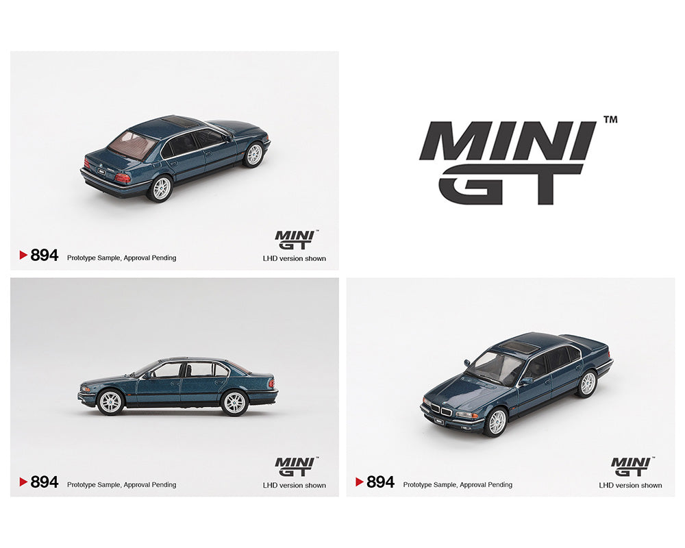 Mini GT 1:64 BMW 750iL – Sorento Blue Metallic - House of Cars Virginia