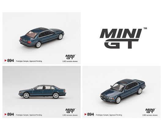 Mini GT 1:64 BMW 750iL – Sorento Blue Metallic - House of Cars Virginia
