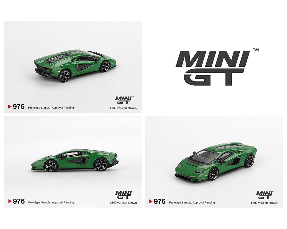 Mini GT 1:64 Lamborghini Countach LPI 800-4 Verde Medio - House of Cars Virginia