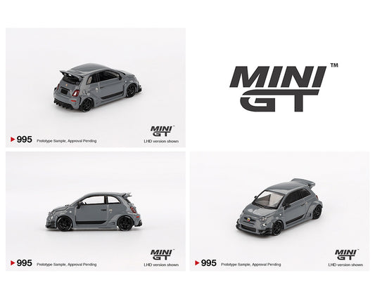 Mini GT 1:64 Abarth 595 LB-WORKS x Abas Works – Grey - House of Cars Virginia