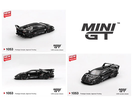 Mini GT 1:64 Lamborghini LB-Silhouette WORKS MURCIELAGO GT- Evo Black- Mijo Exclusives