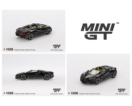 Mini GT 1:64 Bugatti W16 – Mistral Black