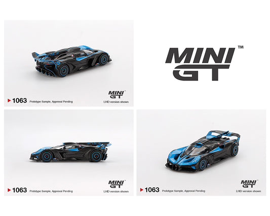 Mini GT 1:64 Bugatti Bolide Presentation – Black Blue – Mijo Exclusives