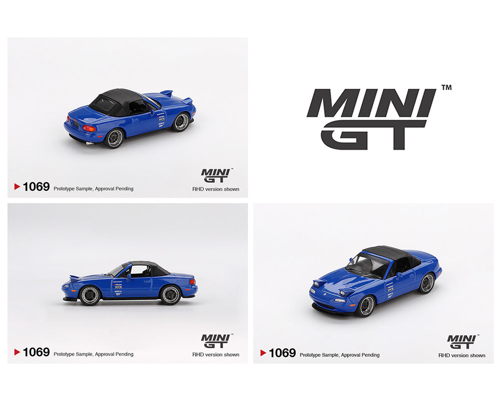 Mini GT 1:64 Mazda Miata MX-5 (NA) Tuned Version – Dark Blue - House of Cars Virginia