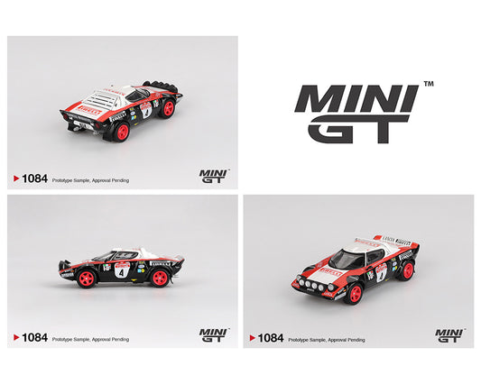 Mini GT 1:64 Lancia Stratos HF #4 1978 Rally Sanremo Winner