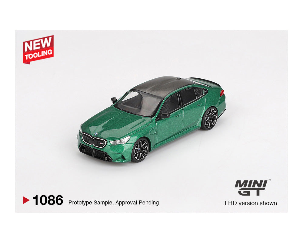 Mini GT 1:64 BMW M5 (G90) Isle of Man – Green Metallic - House of Cars Virginia
