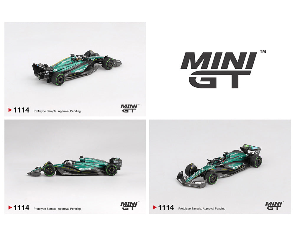 Mini GT 1:64 Aston Martin AMR24 #18 Lance Stroll 2024 F1 2024 Canadian GP