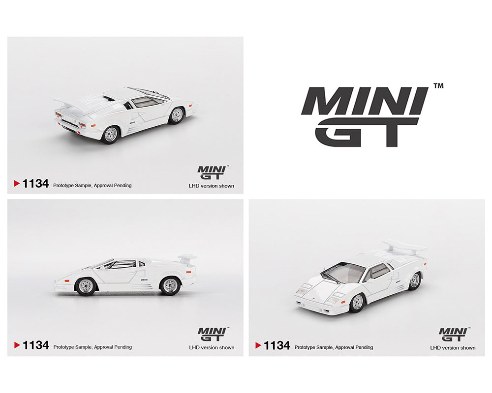 Mini GT 1:64 Lamborghini Countach 25th Anniversary – White – Limited Edition - House of Cars Virginia