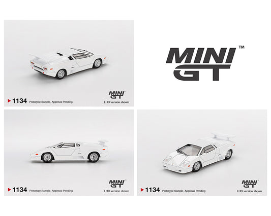 Mini GT 1:64 Lamborghini Countach 25th Anniversary – White – Limited Edition - House of Cars Virginia