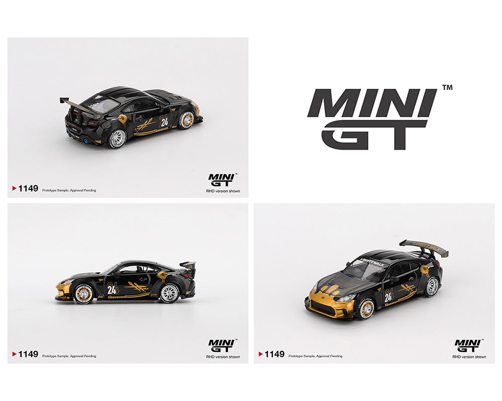 Mini GT 1:64 Toyota GR86 LB★Nation – Black / Gold - House of Cars Virginia