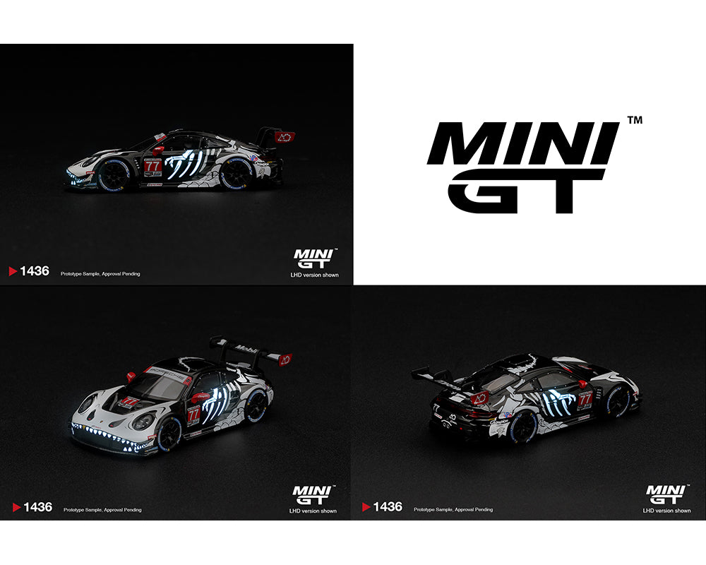 (Preorder) Mini GT 1:64 Porsche 911 GT3 R (992) #77 AO Racing “Skeleton Rexy” 2026 IMSA Petit Le Mans – Limited Edition (Limit 2 per person) - House of Cars Virginia
