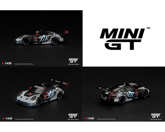 (Preorder) Mini GT 1:64 Porsche 911 GT3 R (992) #77 AO Racing “Skeleton Rexy” 2026 IMSA Petit Le Mans – Limited Edition (Limit 2 per person)