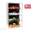 Showcase 1:24 4 Cars Wall Mount Collector Display Case (10.5″x5″x19″) – Mijo Exclusives