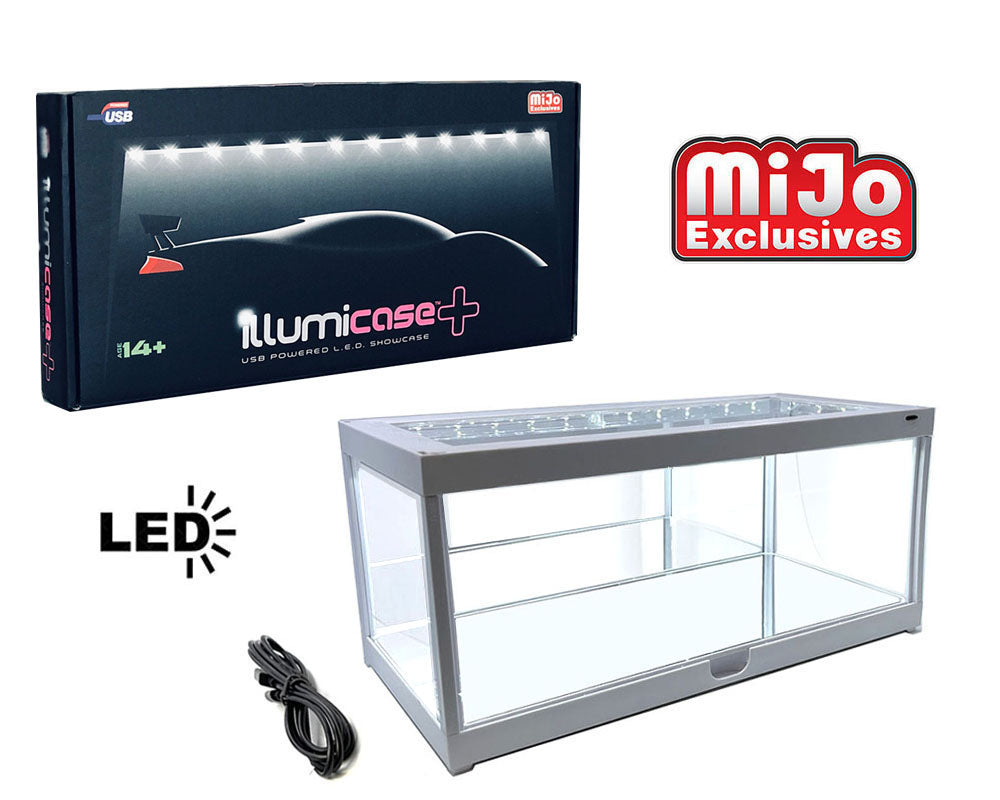 Illumicase Plus 1:18 USB Powered LED Showcase White – MiJo Exclusives - House of Cars Virginia