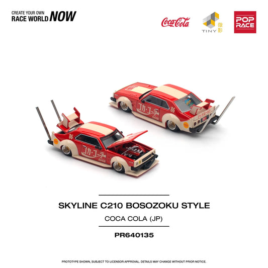 Pop Race 1:64 Skyline C210 Bosozoku Style – Coke