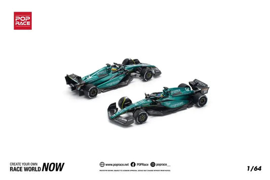Pop Race 1:64 Aston Martin AMR23 F1 – #14 F. Alonso – Dark-Green
