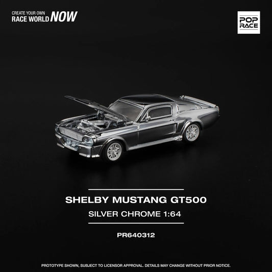 Pop Race 1:64 "The Dark Chrome Series" Shelby Mustang GT500