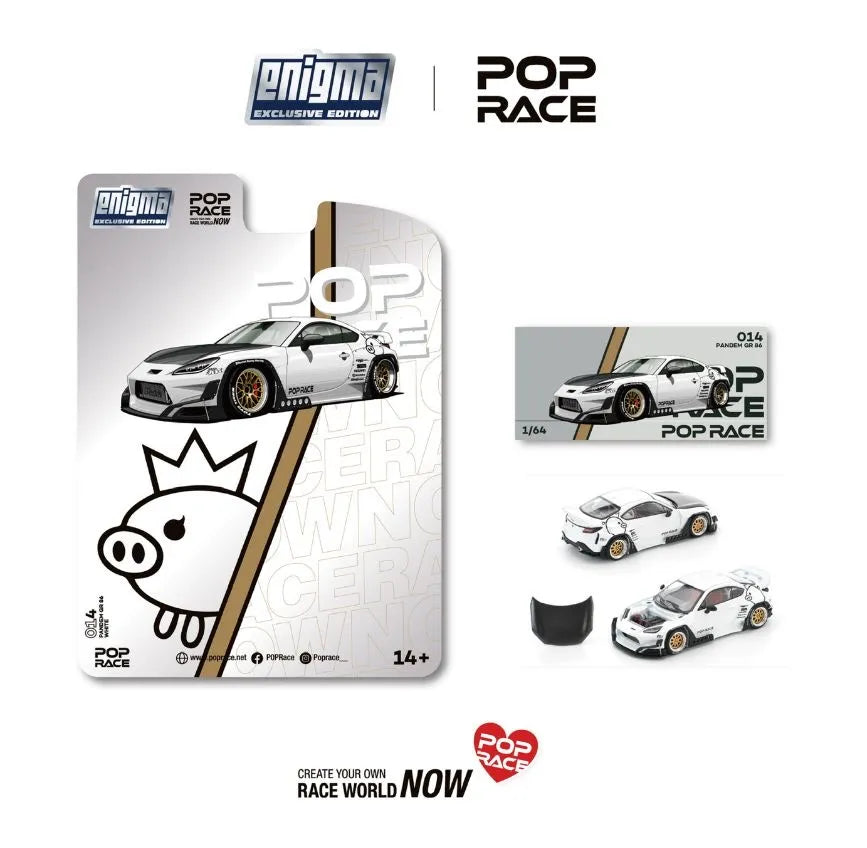 Pop Race 1:64 Pandem GR86 – Crystal White Pearl